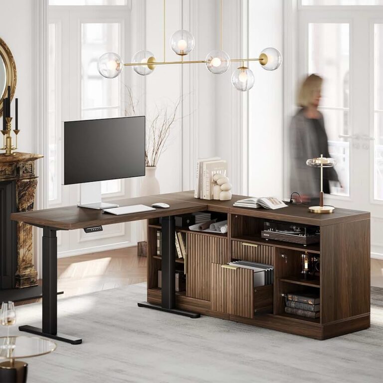 Boost Your Productivity: My Honest Review of the 67″ L-Shaped Electric Standing Desk with Storage!