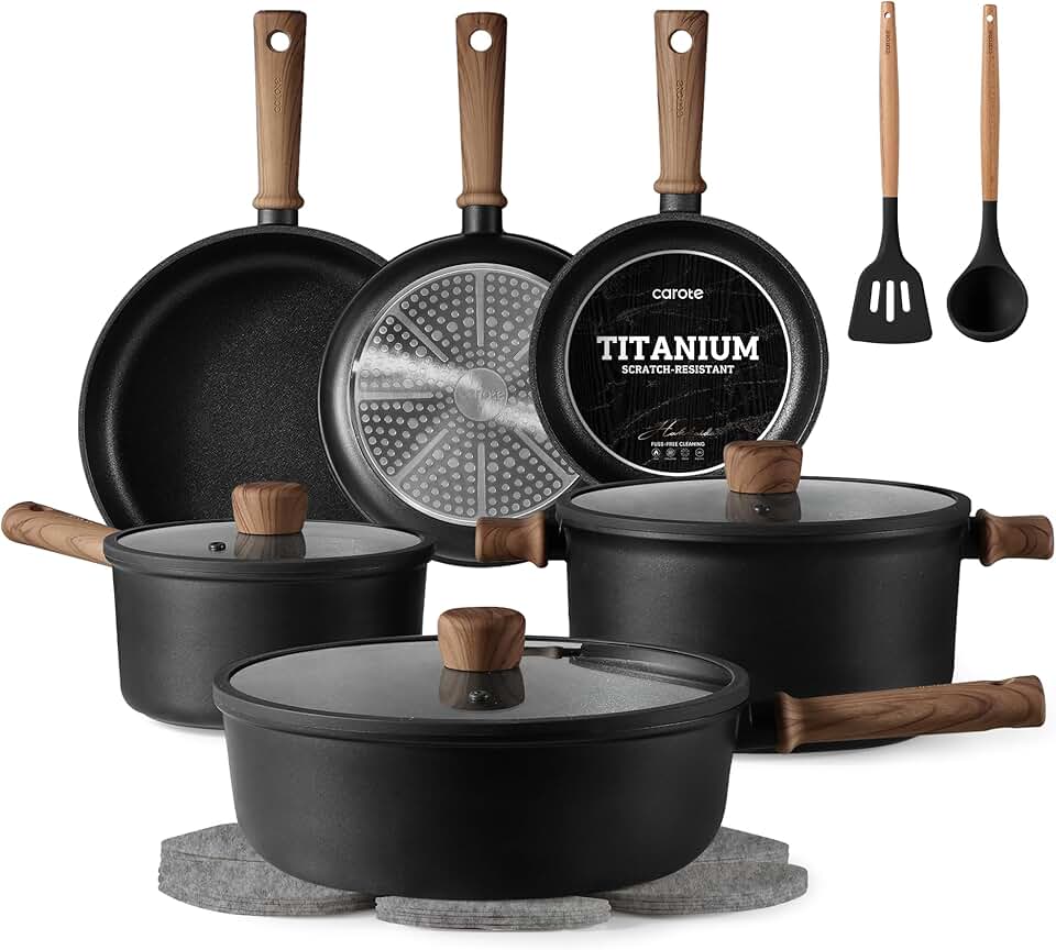 CAROTE Nonstick Cookware Set