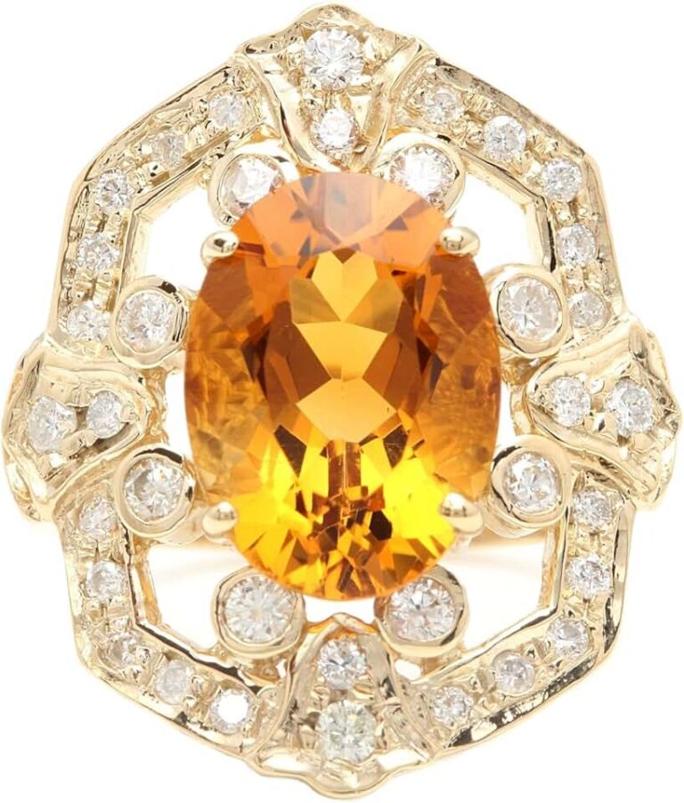 Citrine Diamond Ring