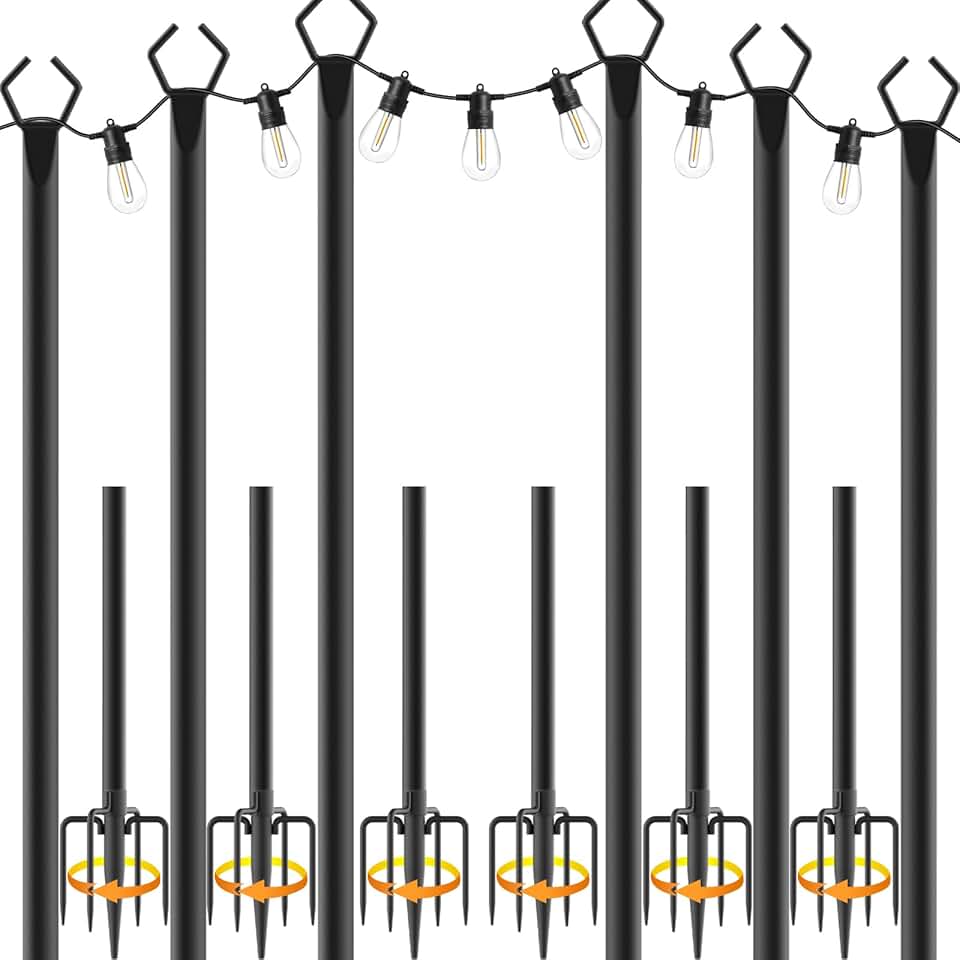 Heavy Duty String Light Poles