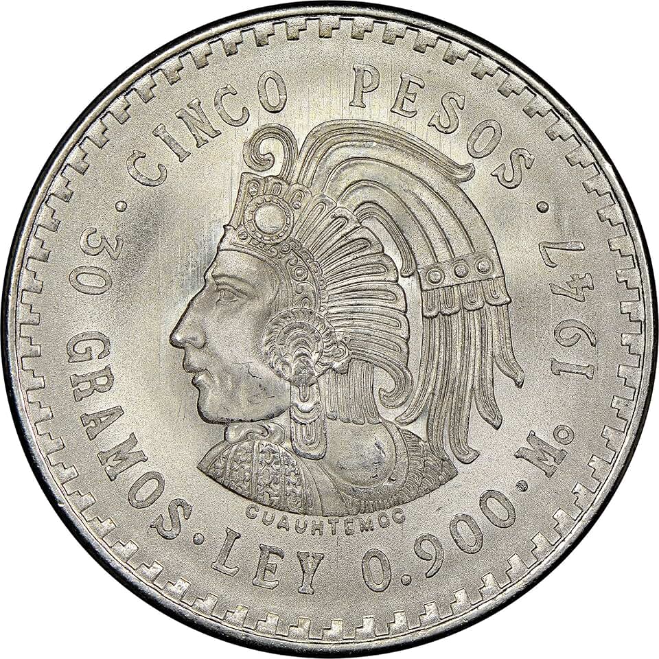 Cuauhtemoc 5 Pesos Coin