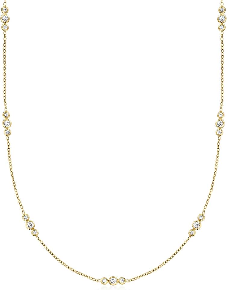 Diamond Trio Station Necklace