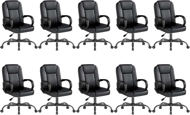 Executive Comfort & Style: Is This Leather Mid-Back Office Chair the Best for Your Home Office?