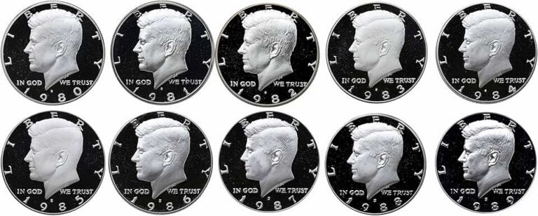 1980s Kennedy Half Dollars