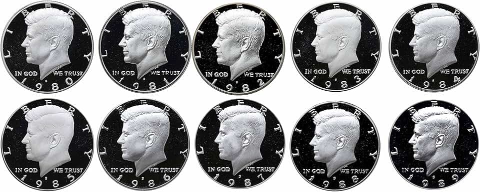 1980s Kennedy Half Dollars