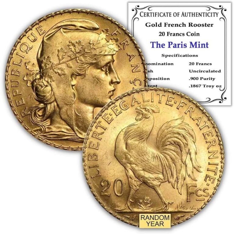 French Gold Rooster Coin