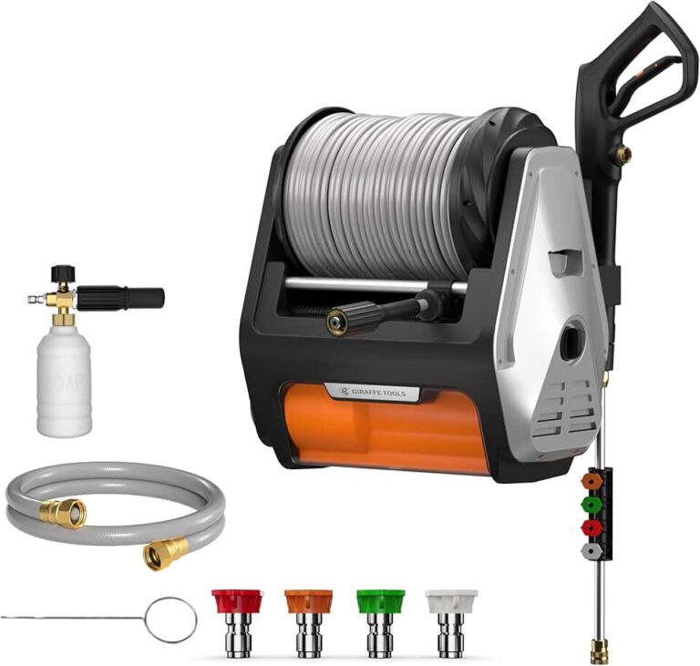 Giraffe Tools Grandfalls Retractable Pressure Washer Review: 3700 PSI Power & Auto Rewind