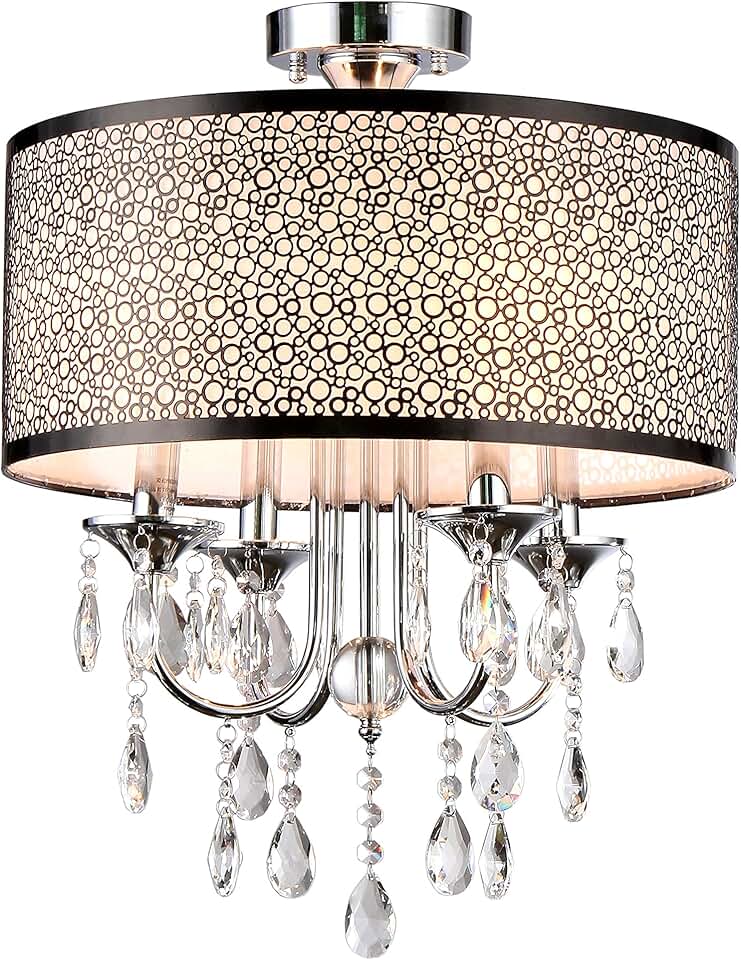 Shane Chrome Crystal Flush Mount