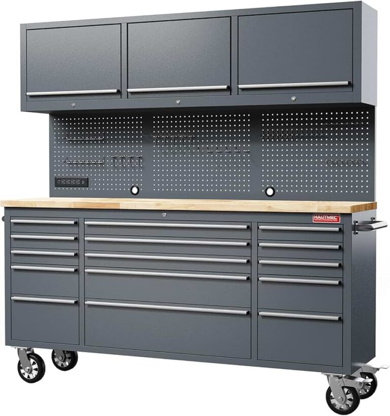 HAUTMEC 72″ Rolling Tool Chest Review: The Ultimate Garage Workbench & Storage Solution (HT0428)