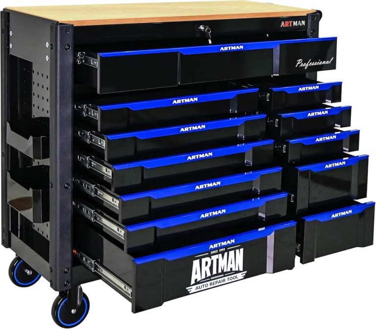 Heavy-Duty Rolling Tool Chest Review: 12-Drawer Cabinet with Workbench Top