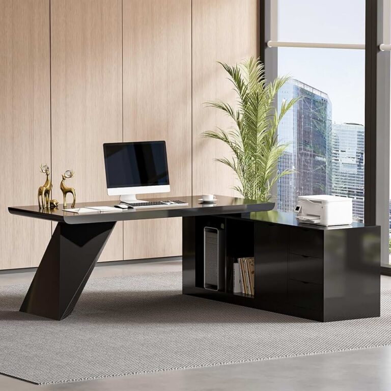 Homary 70.9″ Modern L-Shape Executive Desk Review: Elevate Your Home Office Experience