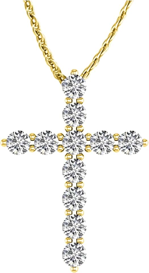 Lab-Grown Cross Pendant