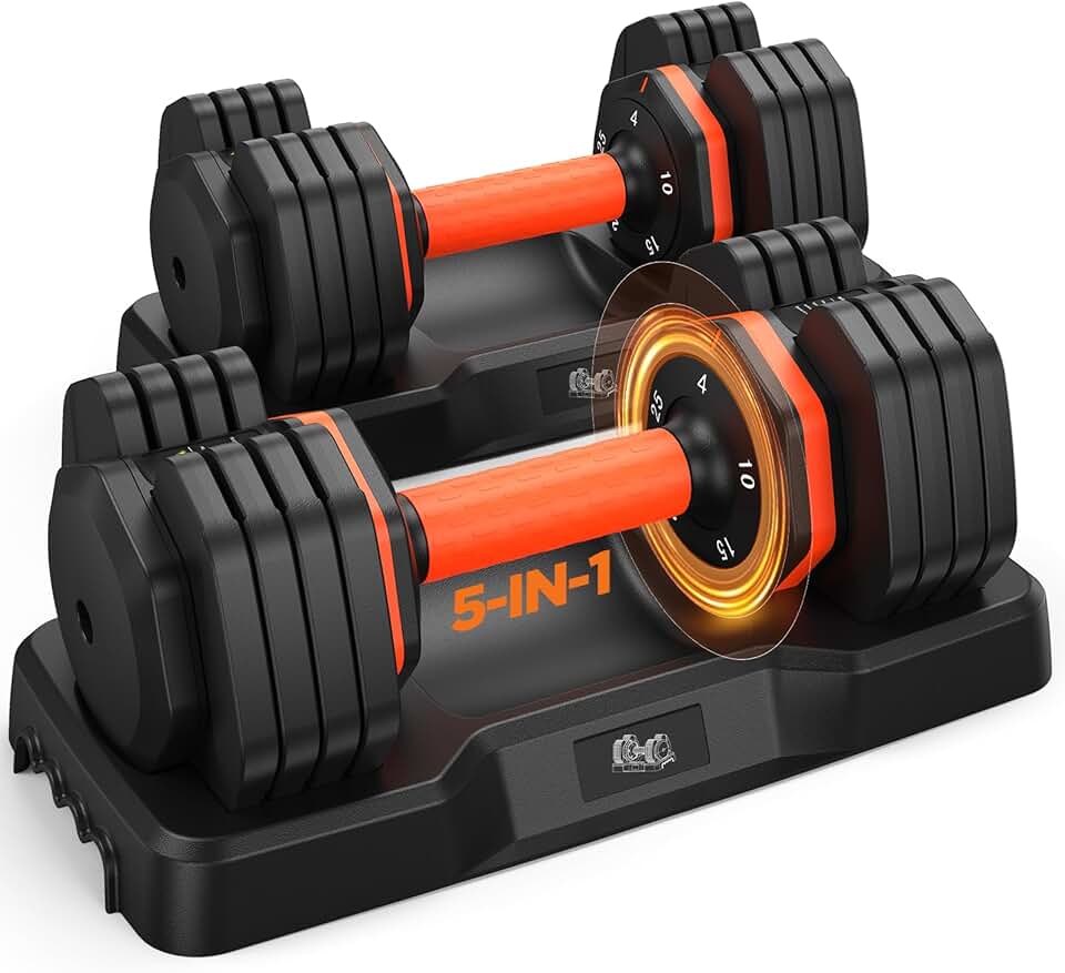 LifeOG Adjustable Dumbbell Set