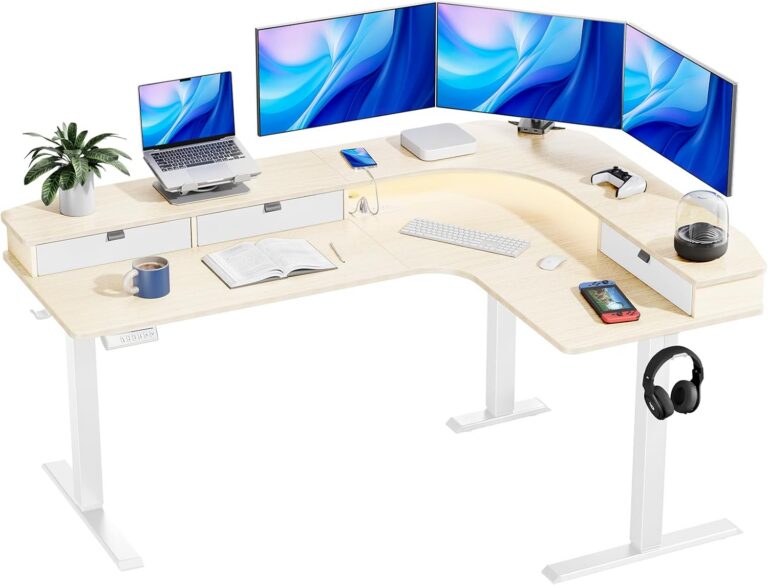 HUANUO 65″ L-Shaped Standing Desk Review: Your Ultimate Corner Office Upgrade?