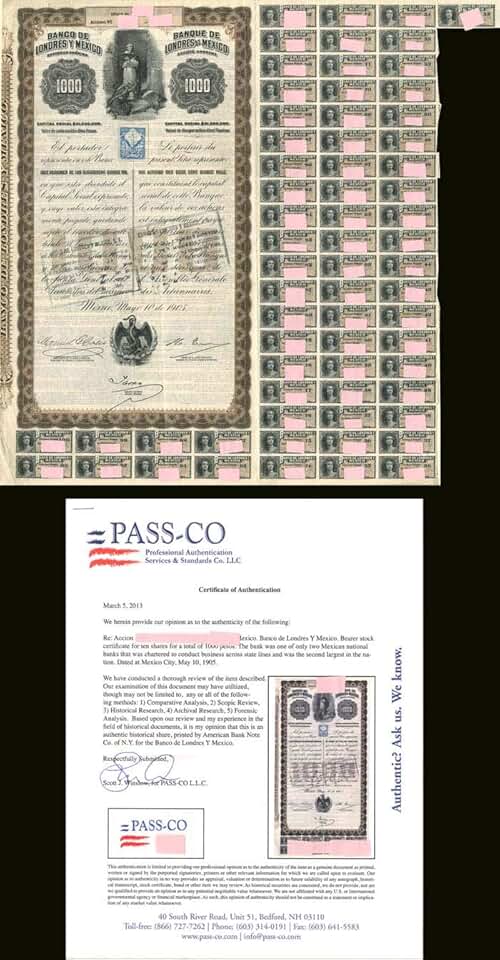 Queen Victoria Stock Certificate