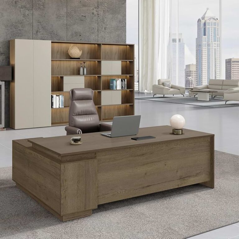 Review: 63″ Executive L-Shaped Desk with Storage & Power Outlets – Your Ultimate Home Office Upgrade