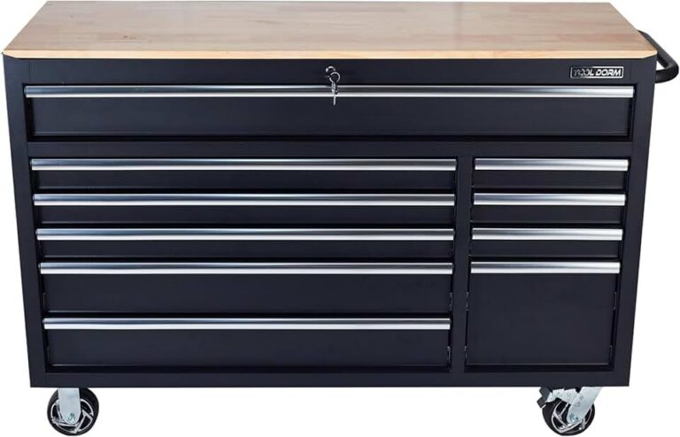 Rolling Tool Chest 56-Inch 10-Drawer Workbench Review: Is This Big Black Toolbox Right for Your Garage?