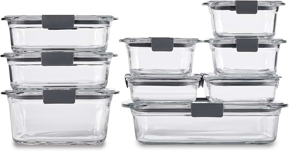 Rubbermaid Brilliance Glass Containers