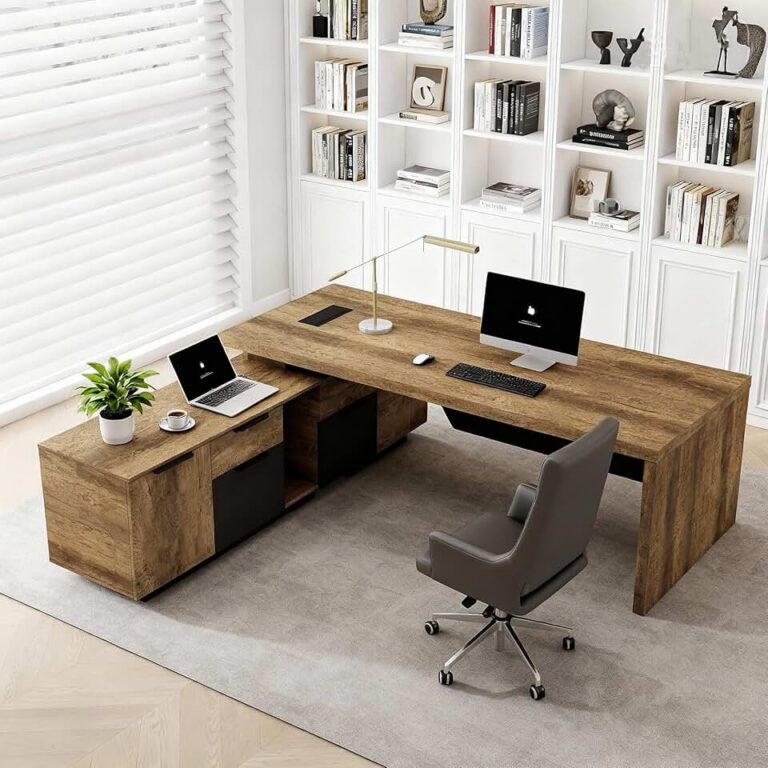 SAINTCY L-Shaped Executive Desk Review: Is This Retractable Office Desk Worth the Investment?