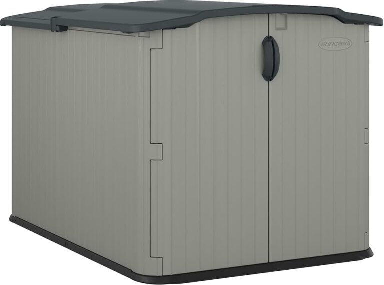Suncast Glidetop Storage Shed Review: The Ultimate 138 Cu Ft Resin Solution for Bikes & Mowers