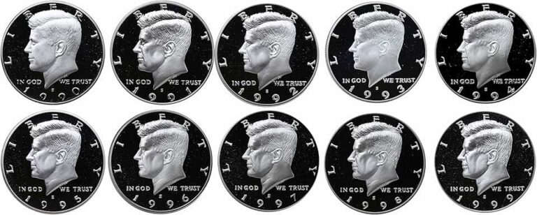 1990s Kennedy Half Dollars