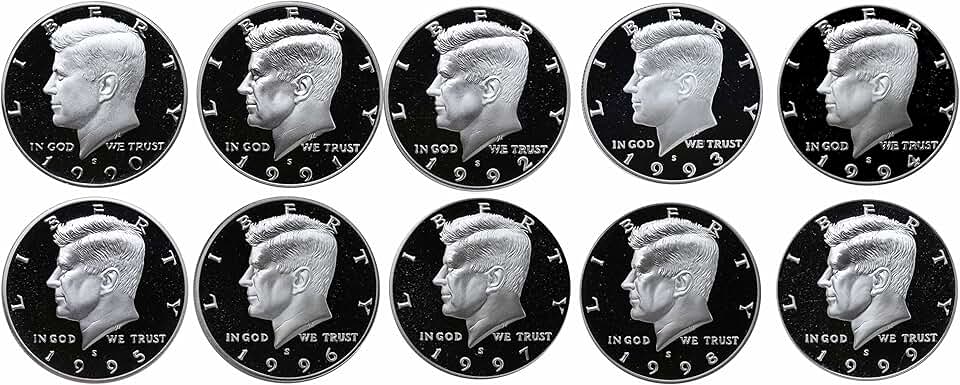 1990s Kennedy Half Dollars