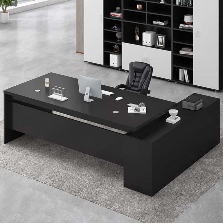 Ultimate Review: Executive L-Shaped Office Desk with Storage & 1” Thick Tabletop â Boost Your Productivity!