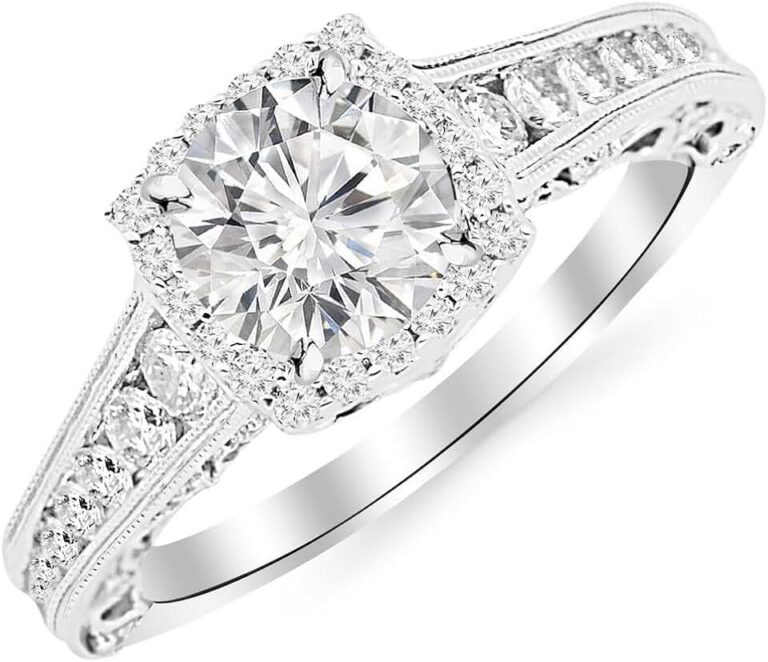 Vintage Halo Diamond Ring