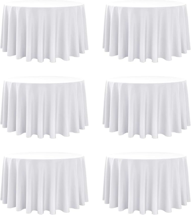 White Round Tablecloths 120 Inch