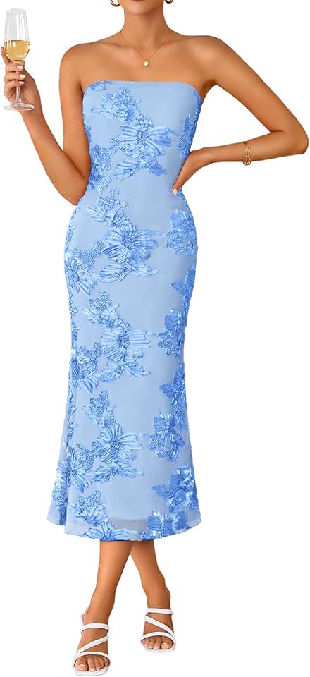ZESICA Floral Midi Dress