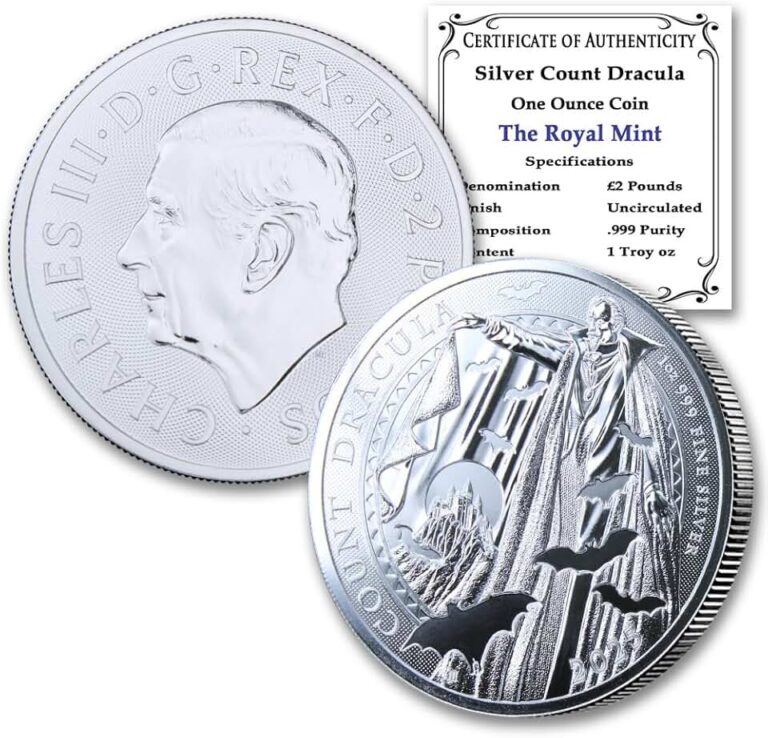 Count Dracula Silver Coin
