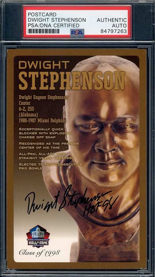 Dwight Stephenson Autograph Postcard